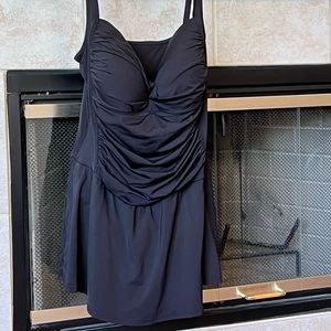 Liz Claiborne Black Skirt Swimsuit Size 16